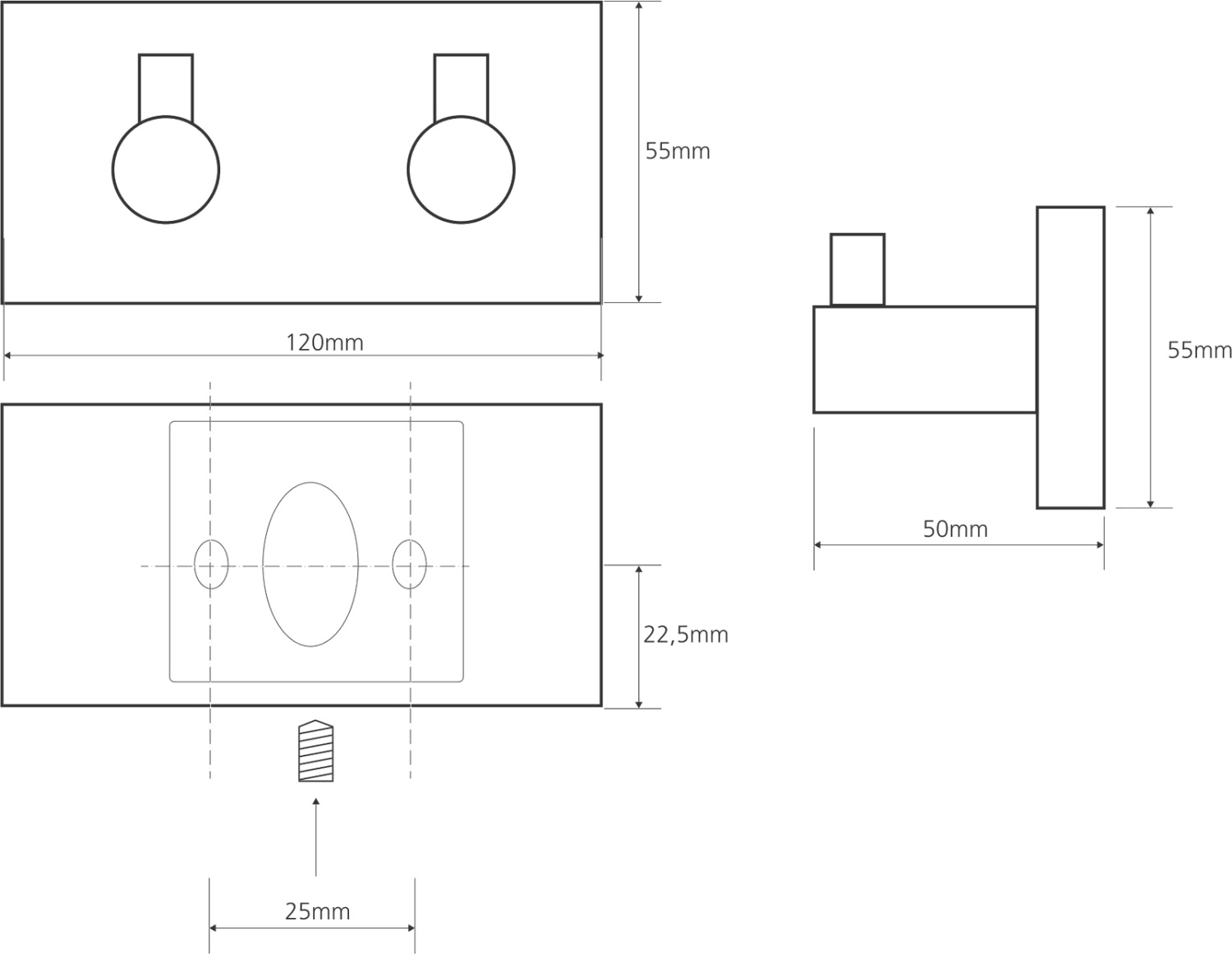 Bemeta Beta Крючок подвесной цвет: хром 132405202
