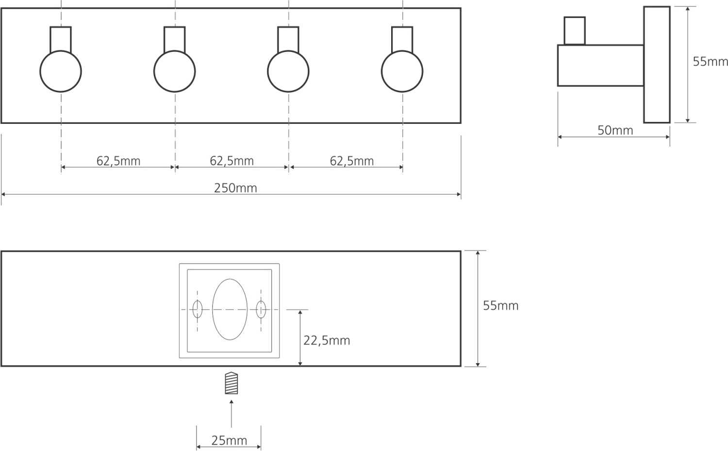 Bemeta Beta Крючок подвесной цвет: хром 132405212