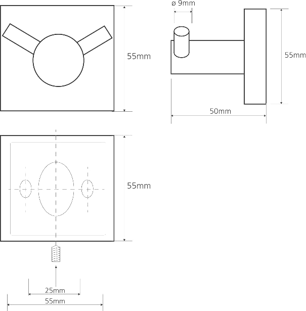 Bemeta Beta Крючок подвесной цвет: хром 132106032