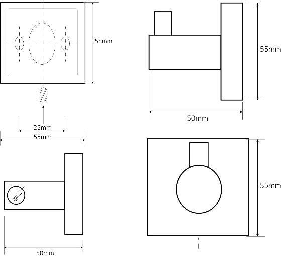 Bemeta Beta Крючок подвесной цвет: хром 132106022