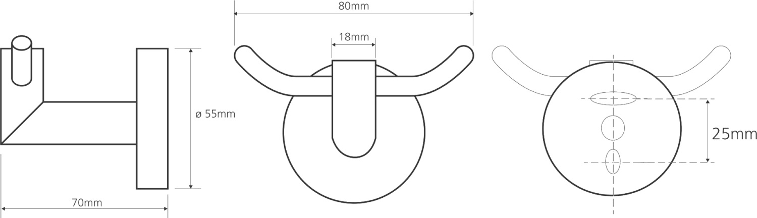Bemeta Omega Крючок подвесной цвет: хром 104206032