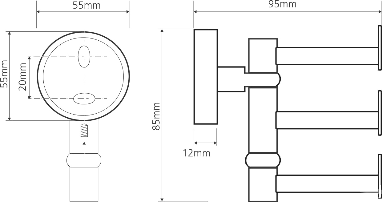 Bemeta Omega Крючок подвесной цвет: хром 104106072