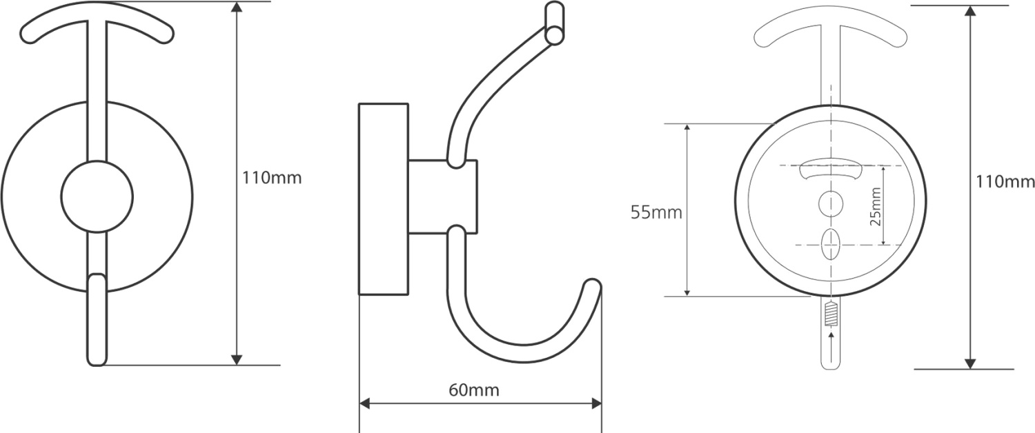 Bemeta Omega Крючок подвесной цвет: хром 104105252