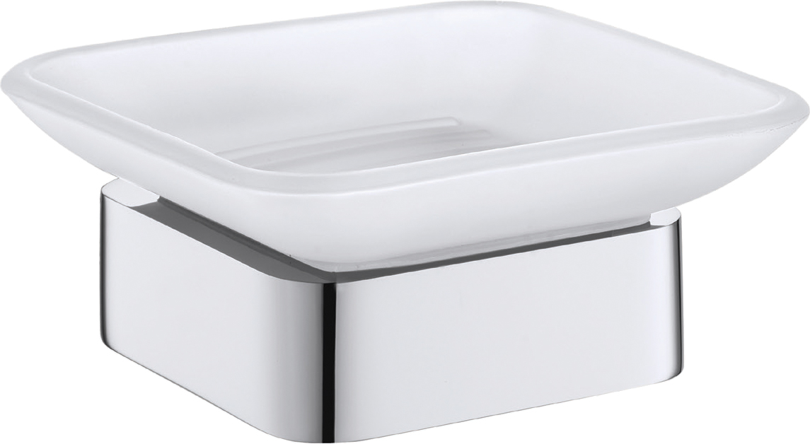 Bemeta Solo Мыльница со стеклянной чашей, подвесная, цвет: хром 139108032