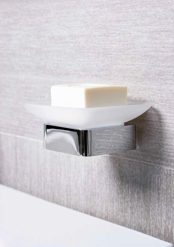 Bemeta Solo Мыльница со стеклянной чашей, подвесная, цвет: хром 139108032