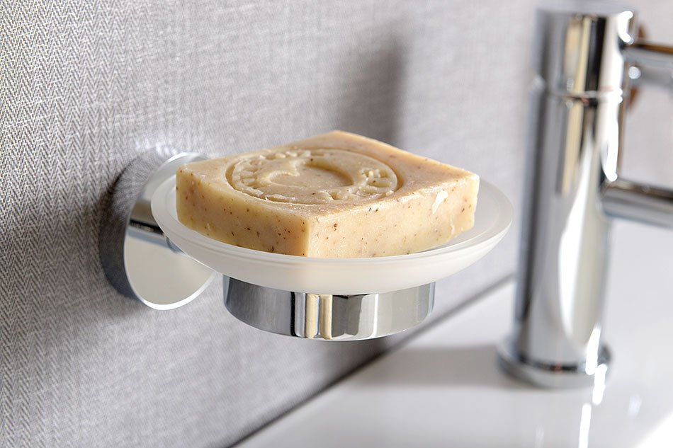 Bemeta Omega Мыльница со стеклянной чашей, подвесная, цвет: хром 104108042