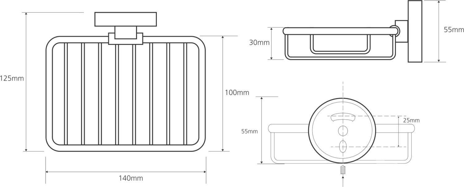 Bemeta Omega Мыльница-решетка, подвесная, цвет: хром 104108162