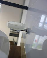 Bemeta Oval Мыльница со стеклянной чашей, подвесная цвет: хром 118408021