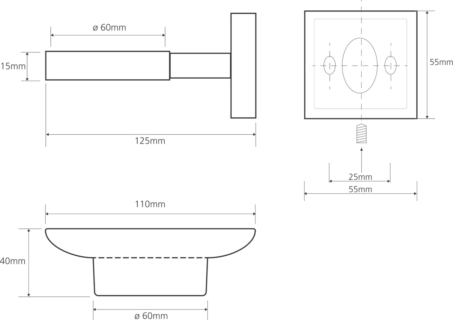Bemeta Beta Мыльница подвесной цвет: хром 132108042