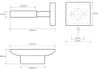 Bemeta Beta Мыльница подвесной цвет: хром 132108042
