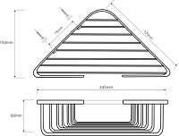 Bemeta Cytro Полка подвесная 24,5x15 см, цвет: хром 102308122