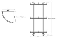 Bemeta Omega Полка подвесная 27x27 см, цвет: хром 104202152