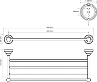 Bemeta Kera Полочка для полотенец, цвет бронза 144702187