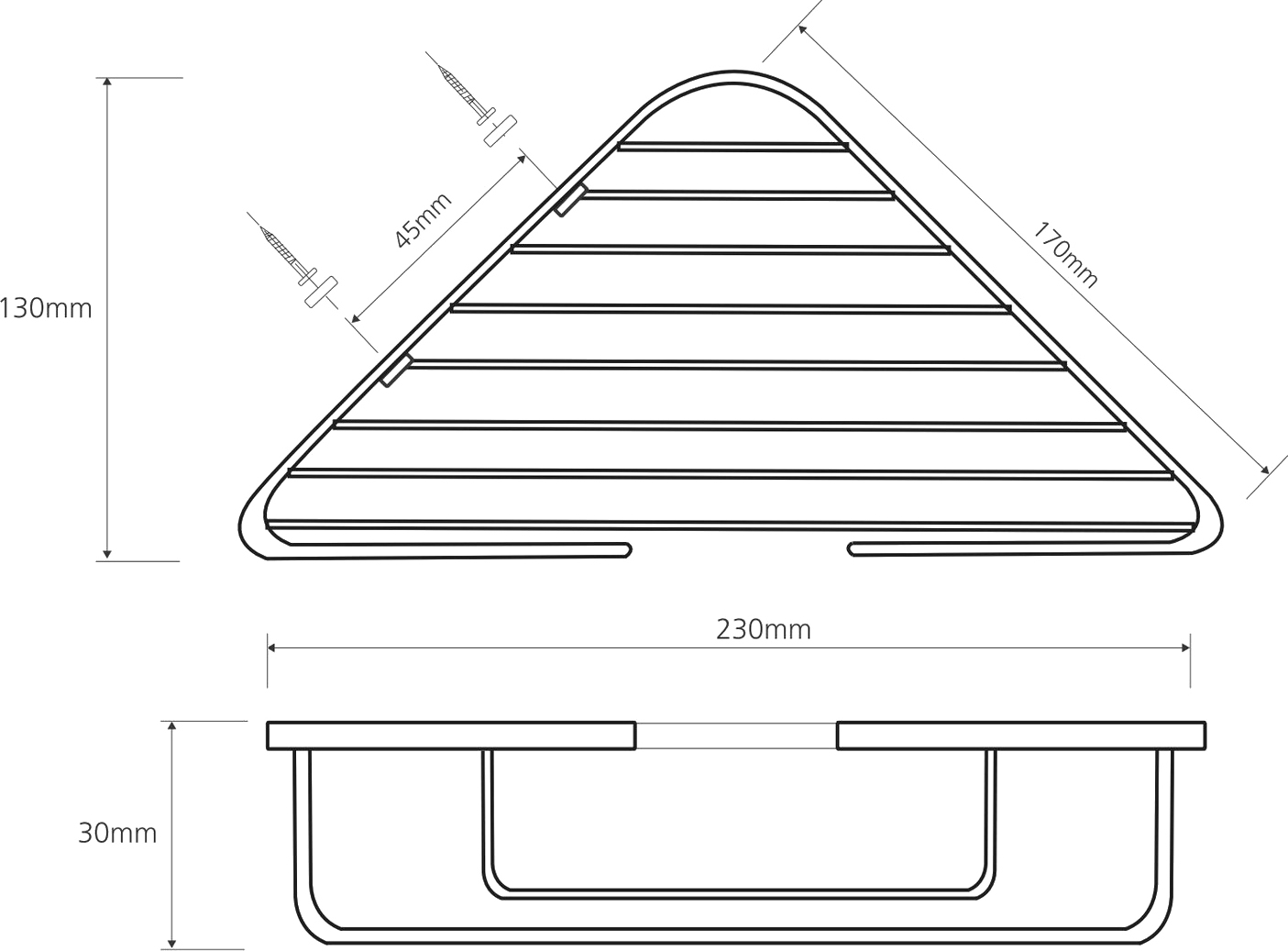 Bemeta Cytro Полка подвесная 23x13 см, цвет: хром 104308172