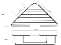 Bemeta Cytro Полка подвесная 23x13 см, цвет: хром 104308172