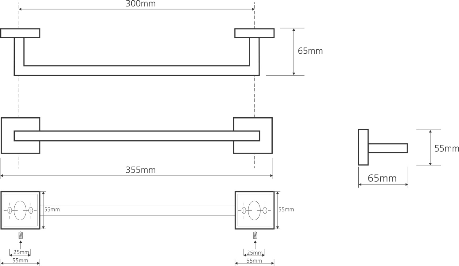 Bemeta Beta Полотенцедержатель подвесной 35,5x6,5 см, цвет: хром 132204012
