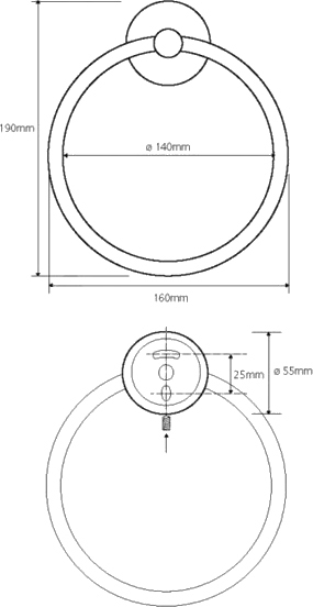 Bemeta Omega Полотенцедержатель кольцо, цвет: хром 104104062