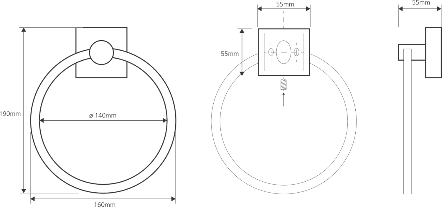 Bemeta Beta Полотенцедержатель подвесной 16x5,5 см, цвет: хром 132104062