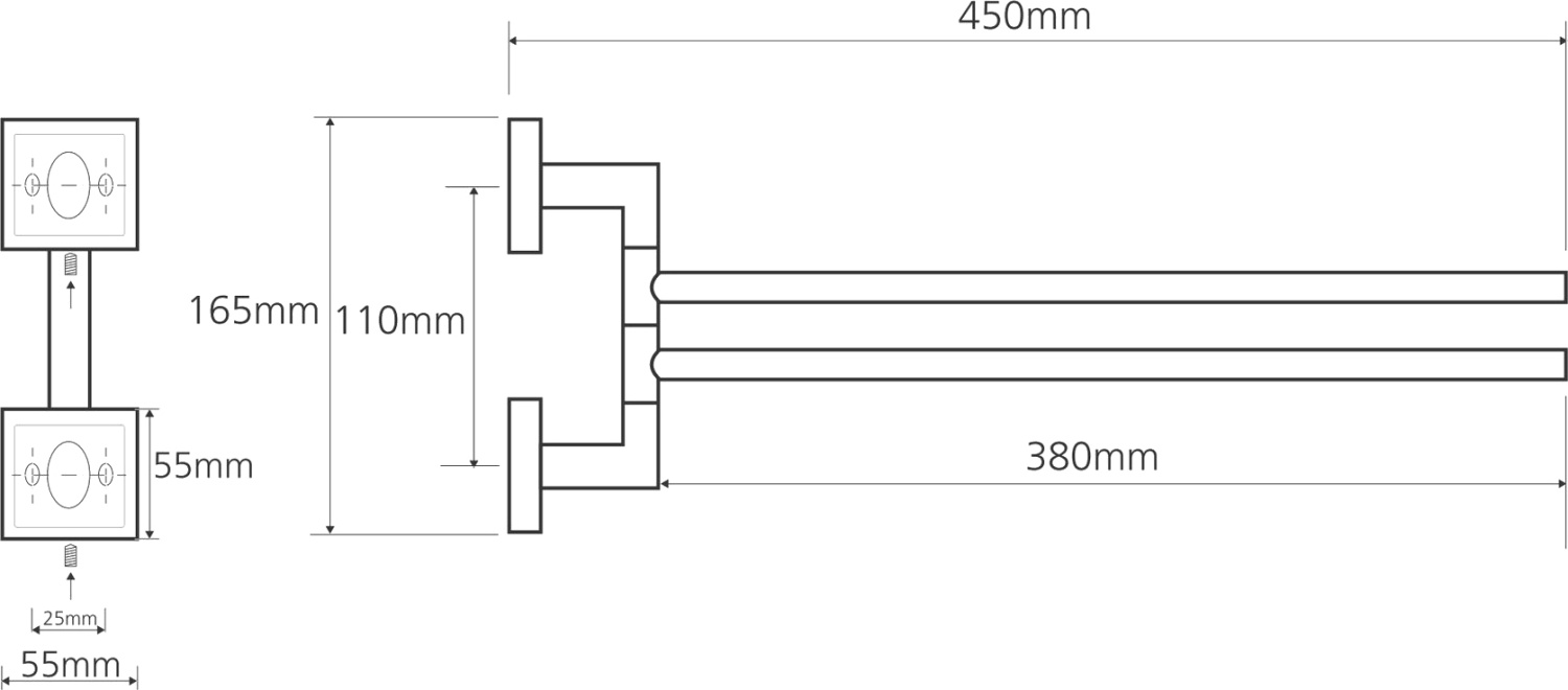 Bemeta Beta Полотенцедержатель подвесной 40,25x7 см, цвет: хром 132204102