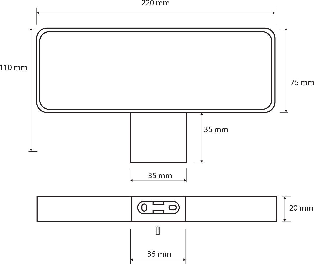 Bemeta Via Полотенцедержатель подвесной 22x11 см, цвет: хром 135004062