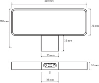Bemeta Via Полотенцедержатель подвесной 22x11 см, цвет: хром 135004062