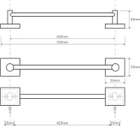 Bemeta Beta Полотенцедержатель подвесной 50,5x6,5 см, цвет: хром 132104022