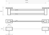 Bemeta Plaza Полотенцедержатель подвесной 62,5x12 см, цвет: хром 118104052