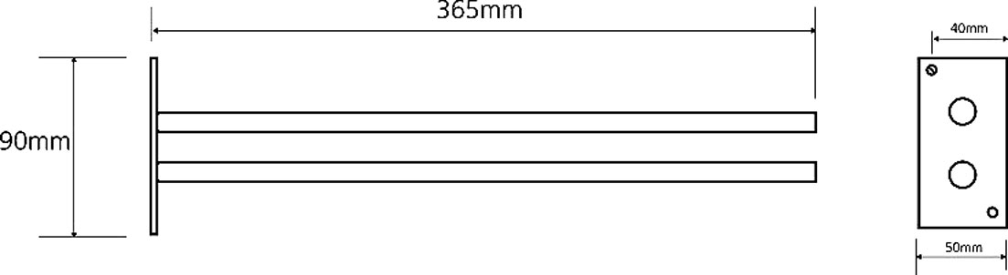 Bemeta Omega Полотенцедержатель подвесной 5x36,5 см, цвет: хром 104704142