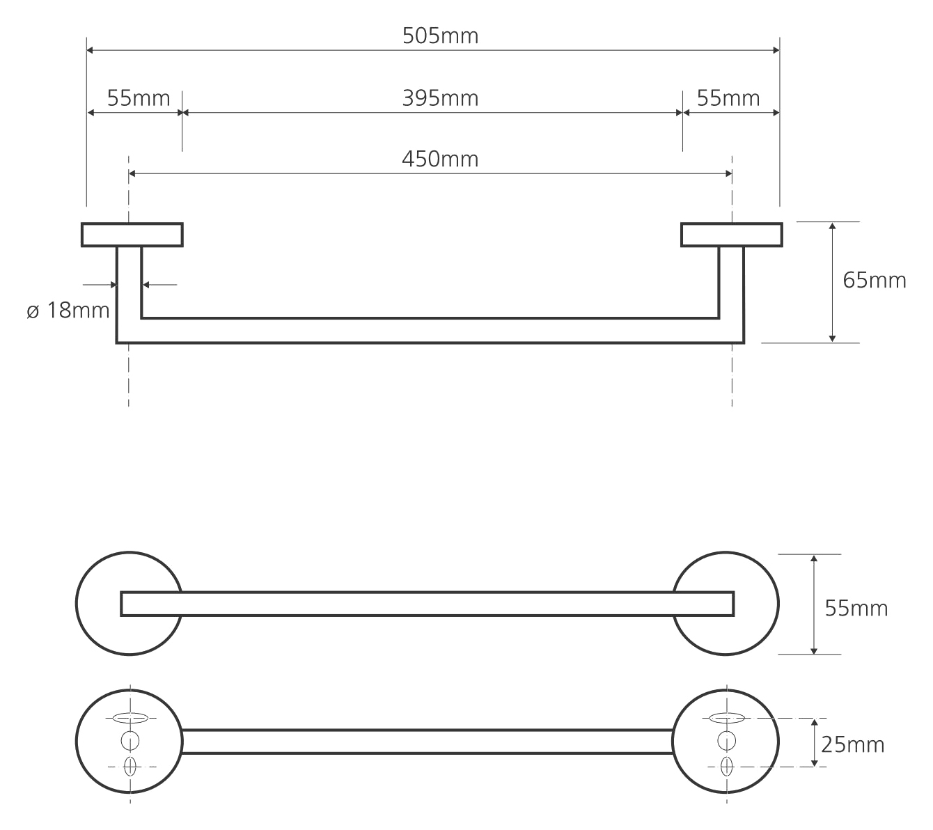 Bemeta Omega Полотенцедержатель 45 см, цвет: хром 104204022