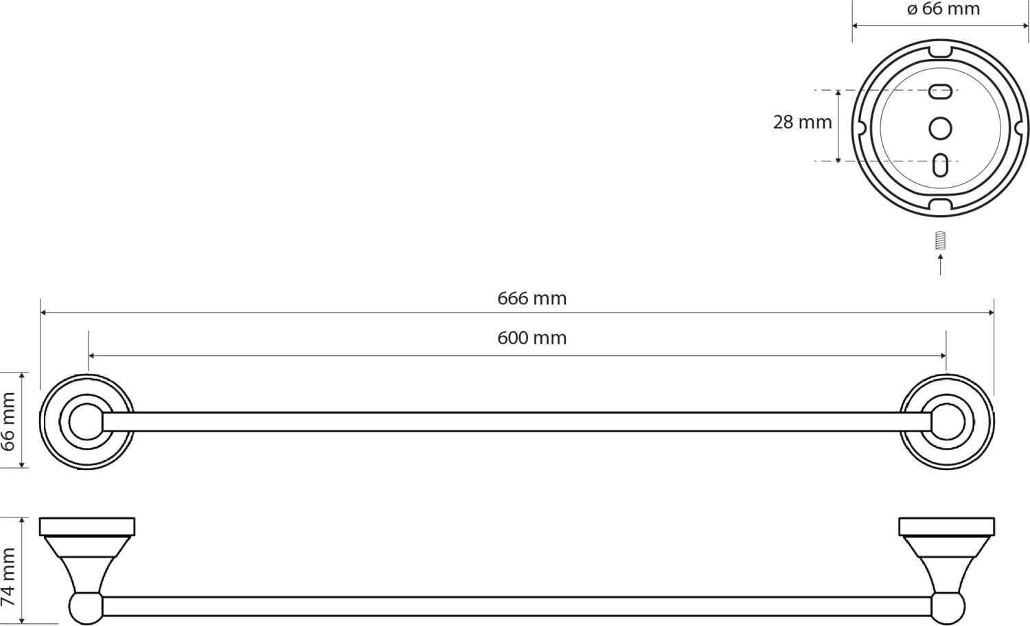 Bemeta Kera Полотенцедержатель, цвет бронза 144704047