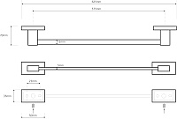 Bemeta Plaza Полотенцедержатель подвесной 62,5x7 см, цвет: хром 118104042