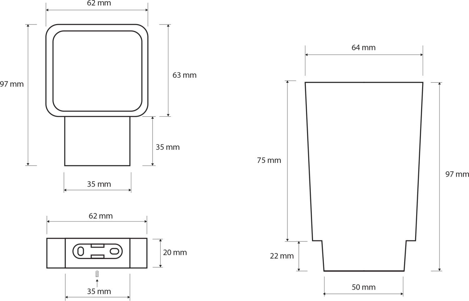 Bemeta Nero Держатель зубных щеток, стакан, цвет  черный 135011010