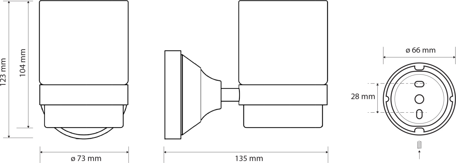 Bemeta Kera Держатель зубных щеток, керамика, цвет бронза 144710017