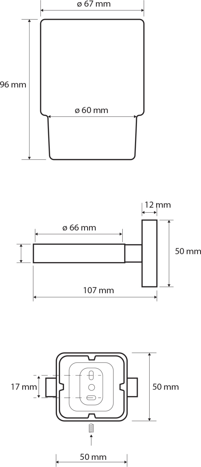 Bemeta Tasi Держатель зубных щеток, стекло цвет: хром 154110012