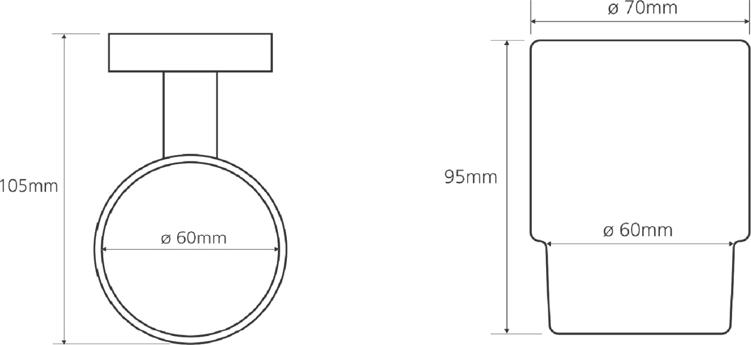 Bemeta Omega Стакан для зубных щеток подвесной, стеклянный матовый, цвет: хром 104110012