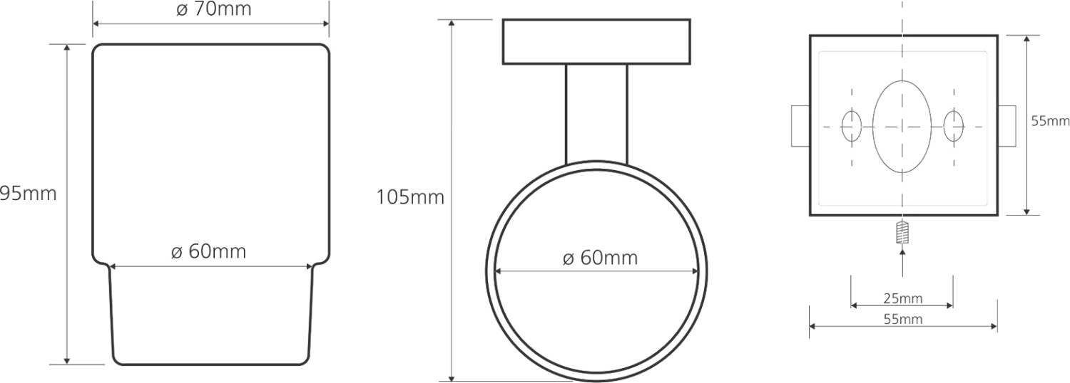 Bemeta Beta Стакан подвесной 7x10,5 см, цвет: хром 132110012