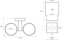 Bemeta Beta Стакан подвесной 16x9 см, цвет: хром 132110022