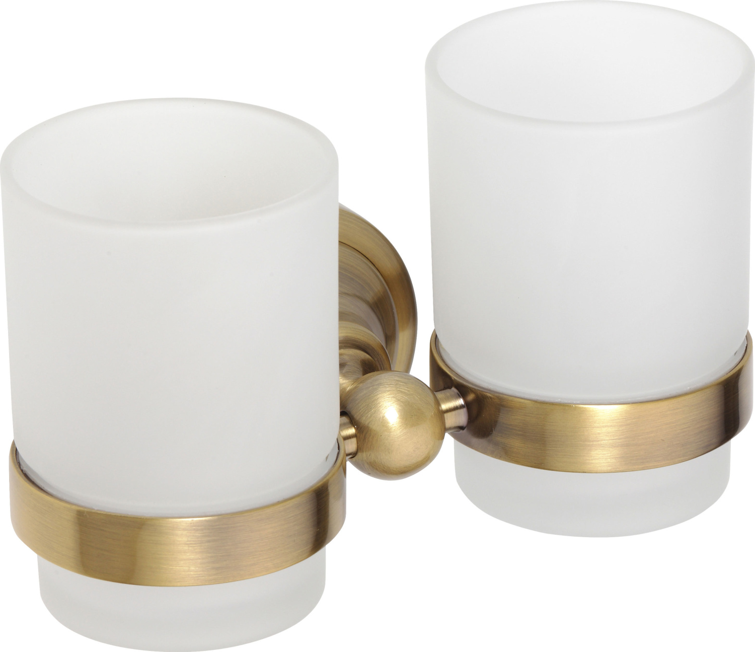 Bemeta Retro Стакан подвесной двойной, стеклянный матовый, цвет: бронза 144110027