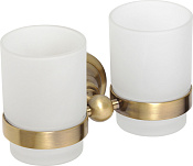 Bemeta Retro Стакан подвесной двойной, стеклянный матовый, цвет: бронза 144110027