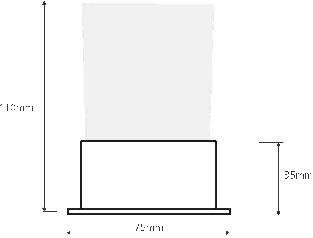 Bemeta Plaza Стакан настольный 7,5x7,5 см, цвет: хром 140110061