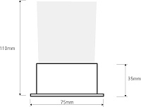 Bemeta Plaza Стакан настольный 7,5x7,5 см, цвет: хром 140110061