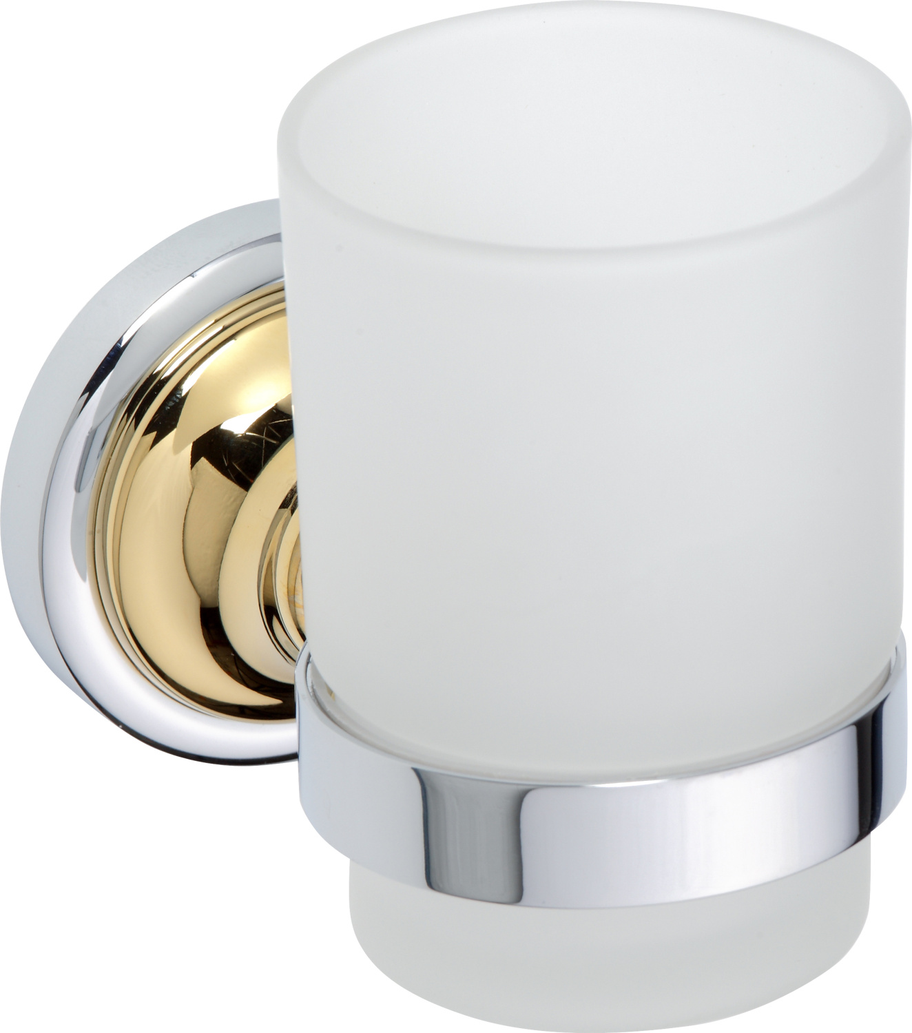 Bemeta Retro Стакан для зубных щеток подвесной, стеклянный матовый, цвет: хром/золото 144210018