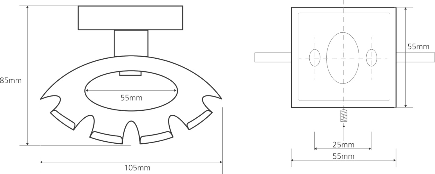 Bemeta Beta Держатель для зубных щеток подвесной цвет: хром 132110032