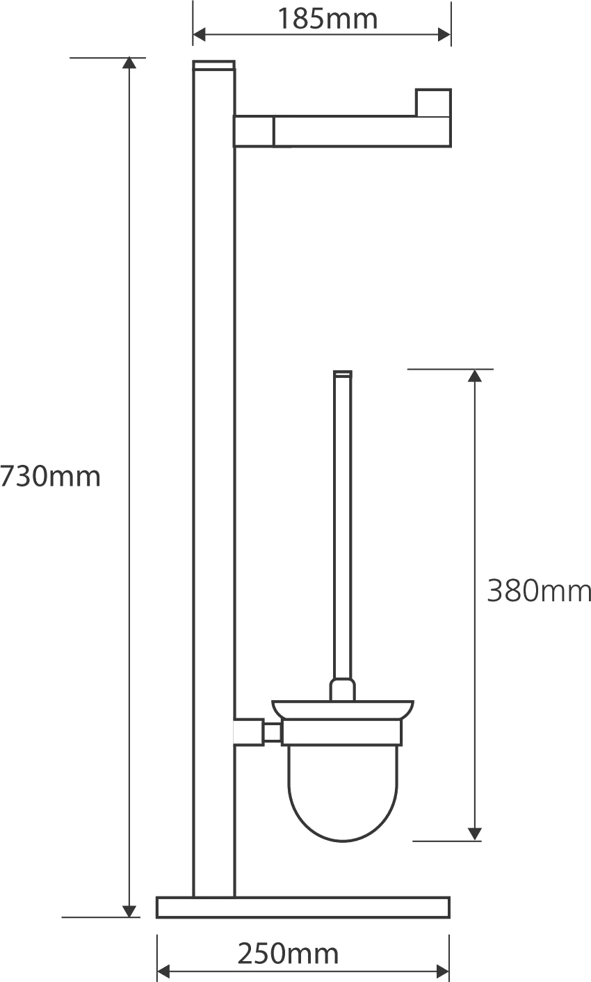 Bemeta Omega Стойка напольный 25x25 см, цвет: хром 104836012