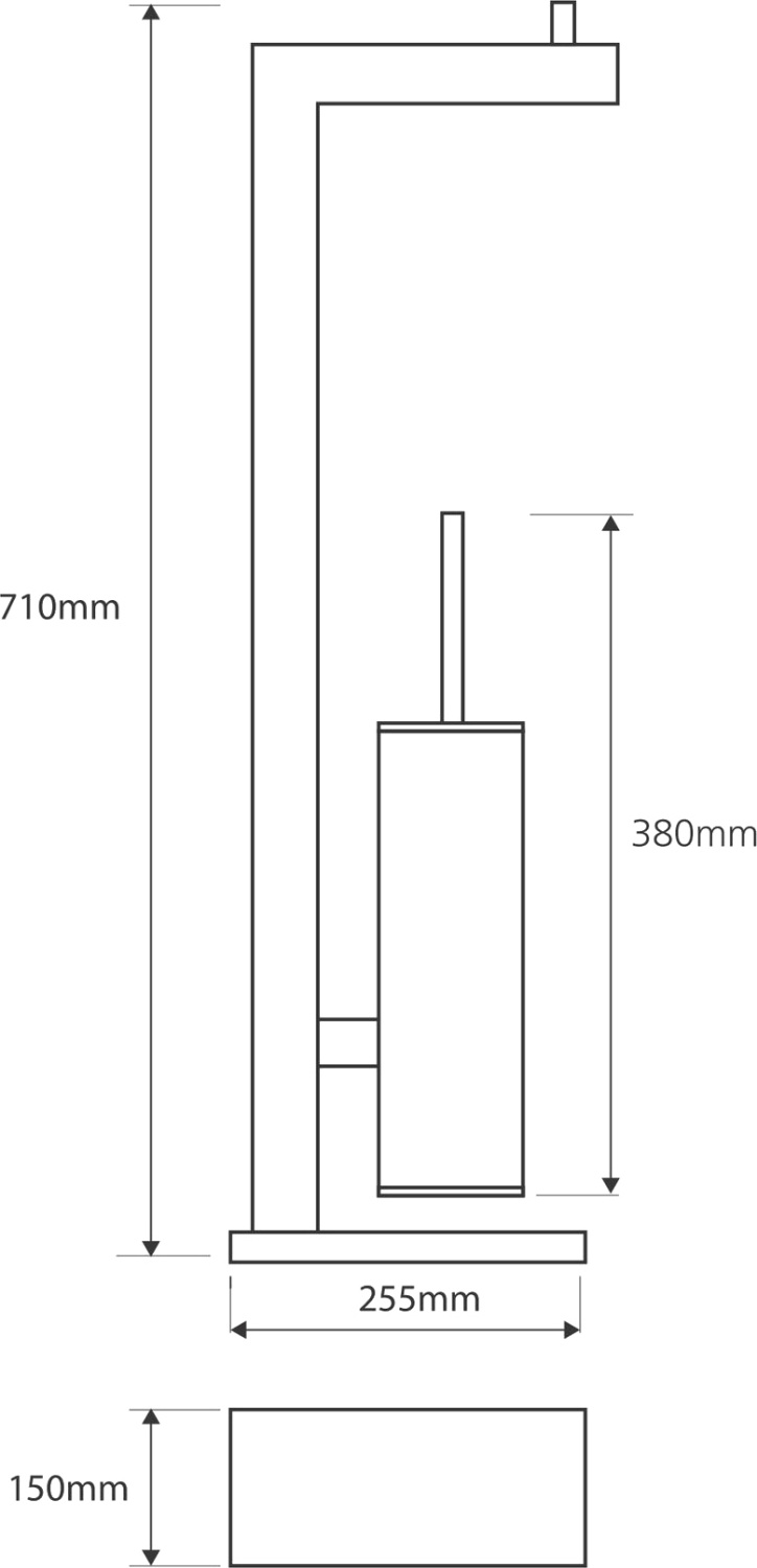 Bemeta Beta Стойка напольный 15x25,5 см, цвет: хром 132836012
