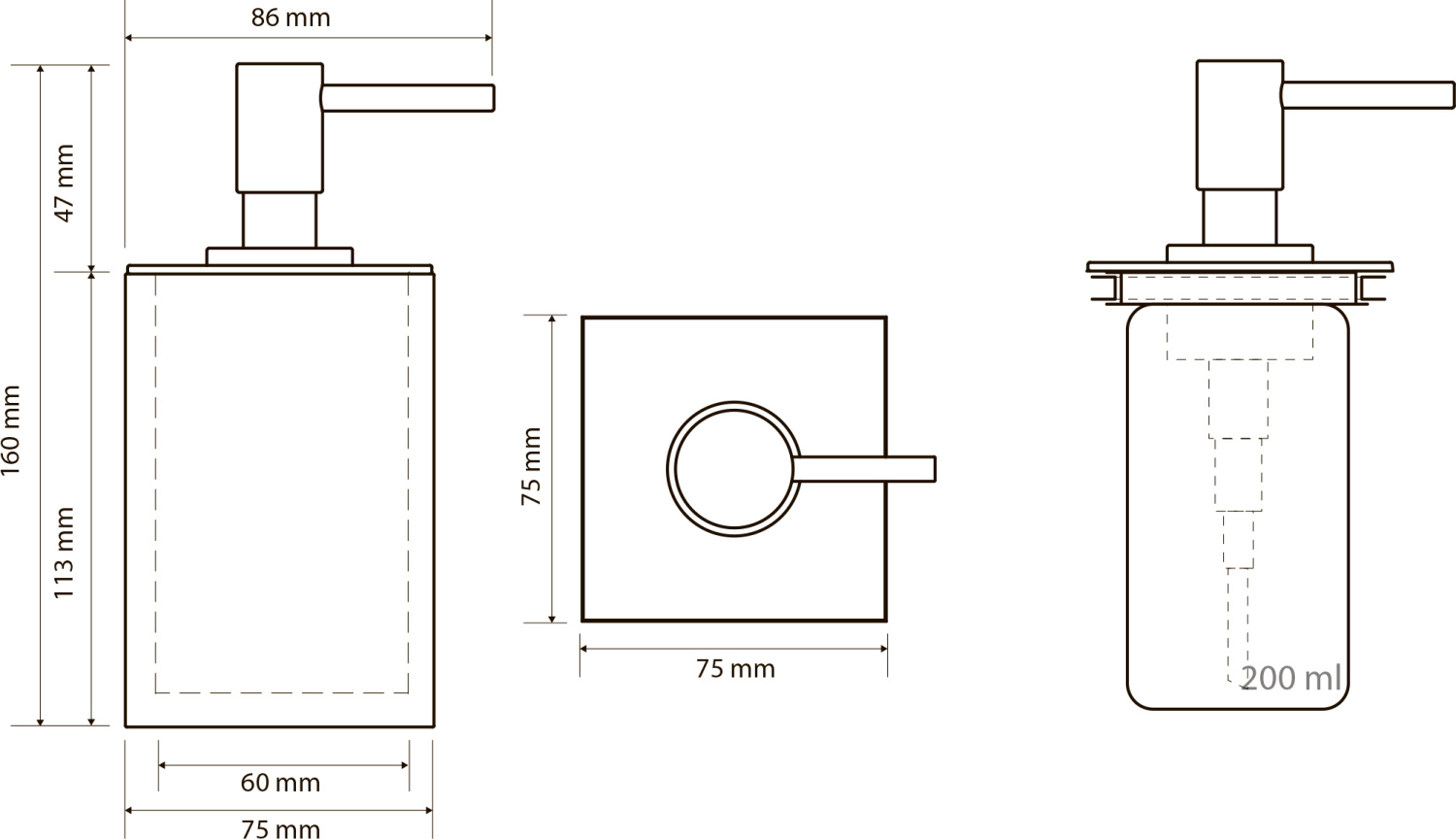 Bemeta Gamma Дозатор для жидкого мыла настольный, цвет: хром 145709314