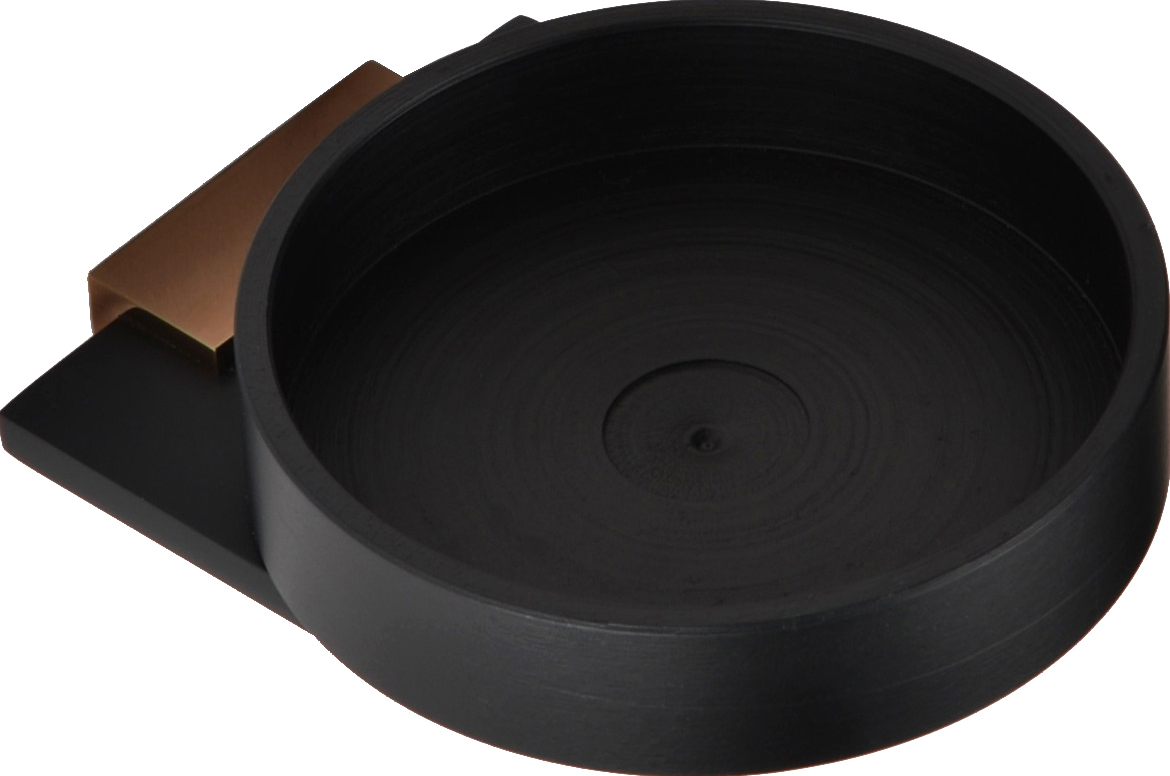 Bemeta Galla Мыльница пластиковая, цвет: черный - розовое золото 108108020