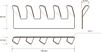 Bemeta Niva Планка с 5ю крючками 101106045