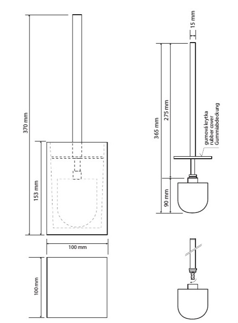 Bemeta Vista Ёршик напольный, чёрный, цвет  черный 120113316-100