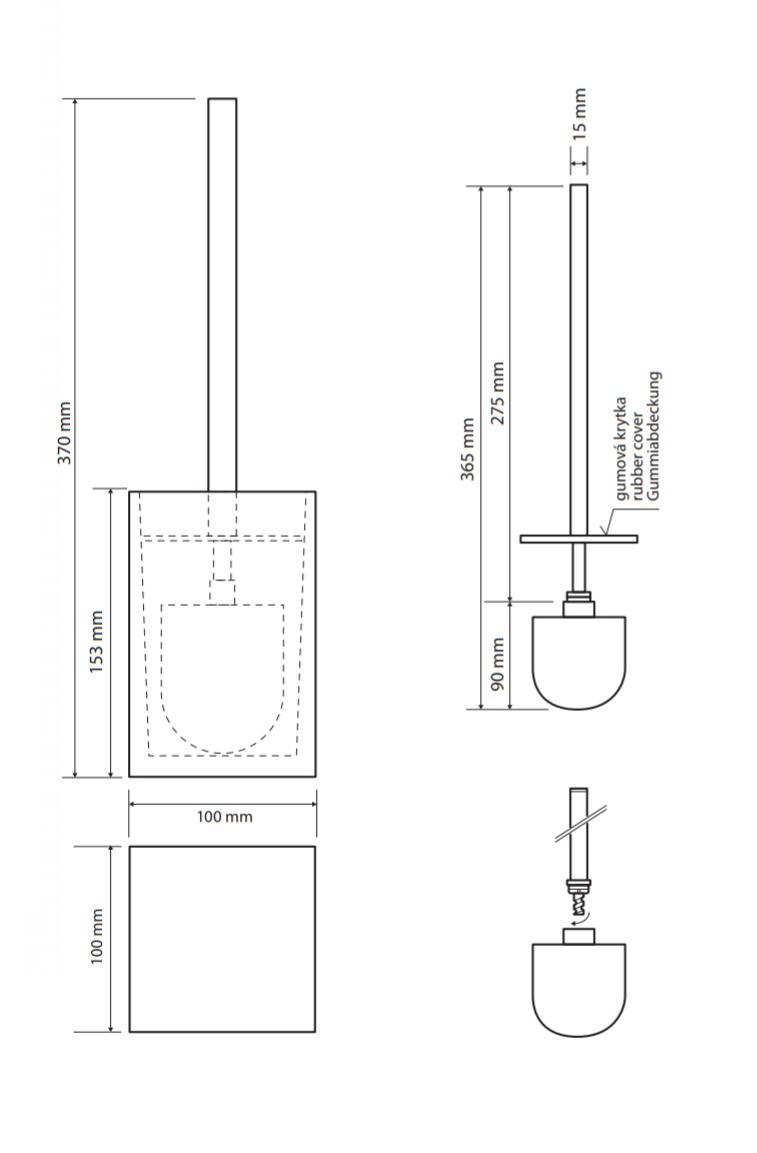 Bemeta Vista Ёршик напольный, чёрный, цвет  черный 120113316-100